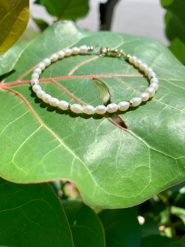 Freshwater Pearls and Gold Bracelet