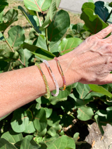 The 7 Chakras Gemstone Bracelets: Tourmaline, Peridot, Moonstone