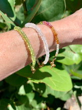 The 7 Chakras Gemstone Bracelets: Tourmaline, Peridot, Moonstone