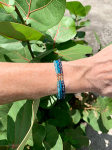 The 7 Chakras Gemstone Bracelets: Apatite and Iolite