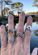 Boomerang Wave Ring in Peridot