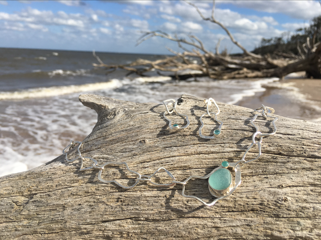 Ripples Sea Glass Necklace