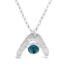 Boomerang Wave Necklace in London Blue Topaz