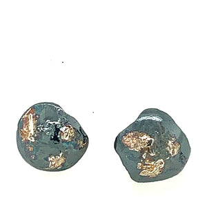 Stormy 18 Karat Gold and Sterling Silver Oyster Shell Earrings