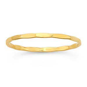 Hammered Solid 14K Gold or Sterling Silver Stacking Rings