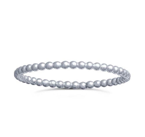 Precious Metal Pearls Solid Sterling Silver Stacking Rings