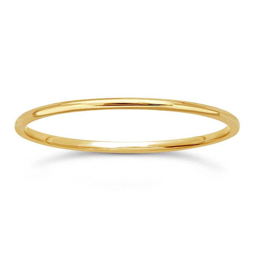1mm Stacking Rings in Solid Sterling Silver, 14K Yellow Gold, or 14K White Gold