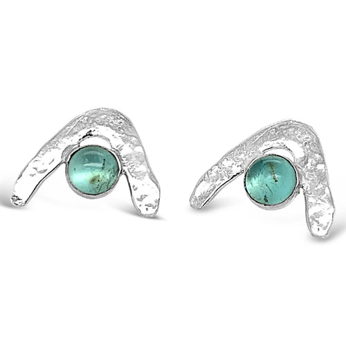 Boomerang Wave Earrings in Apatite