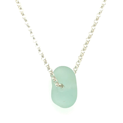 Sea Foam Floating Sea Glass Necklace