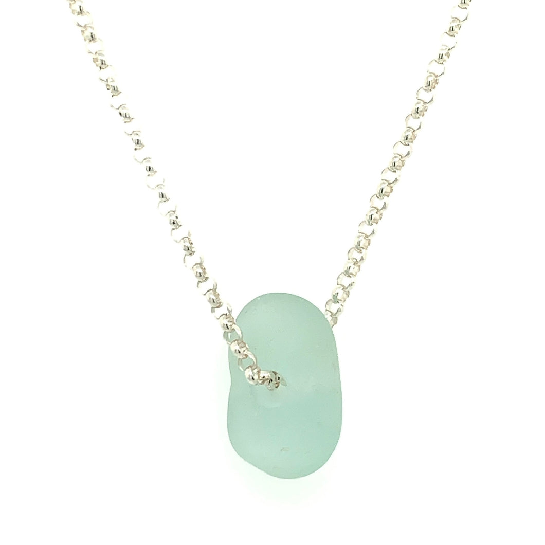 Sea Foam Floating Sea Glass Necklace