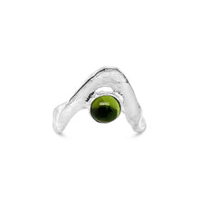 Boomerang Wave Ring in Peridot