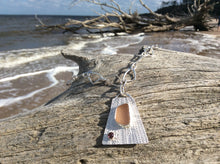 Sea Urchin Sea Glass and Tourmaline Necklace