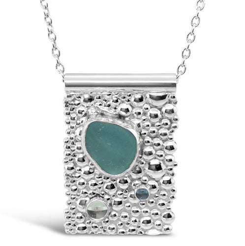 Sea Glass and Bubbles Necklace