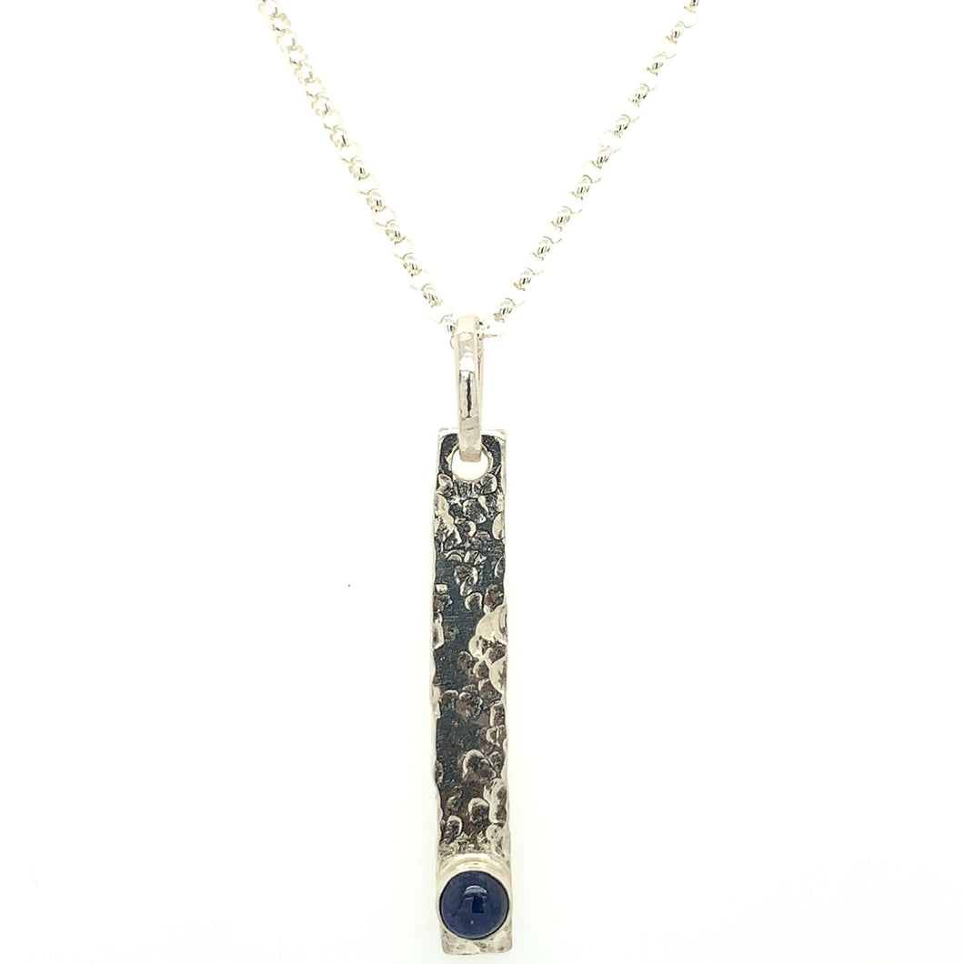 Blue Sapphire Sand Bar Necklace