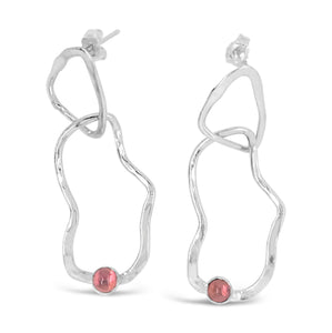 Ripples Earrings in Pink Tourmaline